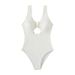 Women's Conservative Swimsuit - Solid Color High-Waisted Bikini Set With Belly Cover (European & American Summer Beach & Hot Spring Swimwear)_ecoleips.com