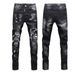 jeans for mens fashion designer mens highend casual motorcycle style pant lack straight casual men skinny pants_ecoleips.com