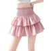 2026 Spring Autumn Women White High Waist Puff Skirt Elegant Ballet Cake Mini Skirt_ecoleips.com