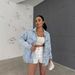 Women's Clothing Retro Washed Old Bf Style Oversize Long Sleeved Denim Jacket For Women Autumn And Winter Drape Single Breasted Top_ecoleips.com