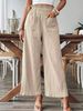 Suitable For All Seasons 2024 Women's Shein Solid Color Casual Straight Pants_ecoleips.com