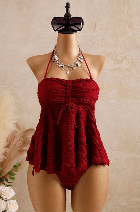 Women's Clothing Women's Detachable Halter Neck Swimsuit Sexy Summer Swimwear Set Beach & Pool Ready Quick-Dry Polyester, Modest Coverage_ecoleips.com