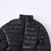 Women's Short Puffer Jacket With Stand Collar Slim Fit Warm Polyester Cotton Coat, Street Style Casual Outerwear For Fall/Winter (Black, Navy, S-XXL_ecoleips.com
