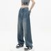 KEN STUDIO 2024 New Spring/Summer Blue Jeans For Women, Loose Straight Wide-Leg Trousers_ecoleips.com