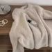 Women’s Plush Raccoon Velvet Sweater – Oversized Winter Knit Top (Haze Blue, Pink, Black, One Size)_ecoleips.com