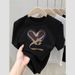 Women's Clothing Retro Short Sleeved T Shirt Slim Fit Stylish Beautiful Chic Top_ecoleips.com