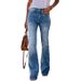 specializes in European and American foreign trade high waist hip elastic flared large size jeans for women_ecoleips.com