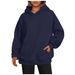 Oversized Fleece Hoodie - Unisex Heavyweight Pullover With Kangaroo Pocket & Drop Shoulder, Streetwear Essential (15 Colors, S-XXXL)_ecoleips.com