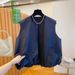 Korean-style Round-neck Fashionable Women's Vest, 2025 Autumn New Layered Design Sleeveless Vest Jacket_ecoleips.com