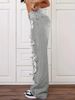 K Ripped Jeans High Waisted Straight Leg Versatile Loose Denim Pants For Women_ecoleips.com