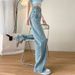 Women's High-Waisted Slim Fit Jeans Summer Thin Loose Wide Leg Pants Straight Leg Petite New Style 2026_ecoleips.com
