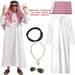 Halloween Adult Middle Eastern Arabian Robe Unisex Dubai Rich Emirati Cosplay Performance Costume_ecoleips.com