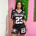 Women's Clothing Summer Women's Two Piece Set Street Style Mesh No. 23 Jersey T-Shirt And High-Waisted Shorts_ecoleips.com