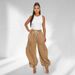 Women's Clothing Slim Straight Jeans Elastic Waist Drawstring Tie Leg Bow Casual Loose Fit Denim_ecoleips.com