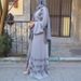 Verve Cardigan Abaya Robe With 3D Floral Patterns Muslim Long Dress Women's Clothing_ecoleips.com
