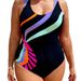 Women's Clothing Plus Size Style One Piece Swimsuit For Women Printed Conceals Flaws Racing Style Slightly Chubby Suitable Swimwear_ecoleips.com