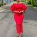 European And American Plus Size Women's Fashion New Style Elegant Lace Patchwork Off-Shoulder Bridesmaid Formal Export_ecoleips.com