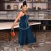 Women's Clothing Plus Size Women's Sleeveless Tassel Suspender Long Dress For Formal & Casual For Women Button Down_ecoleips.com
