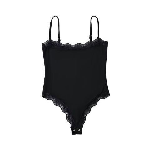 Aria Basics Aria Basics Lace Sexy Alluring European And American Style Adjustable Strap One-piece Tank For Women, Slim-fit, Waist-cinching, Base_ecoleips.com