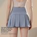 Tennis Skirt, Yoga Sports Short Skirt, Quick-drying, Breathable, Casual, Anti-exposure Pleated Shorts, Anti-exposure_ecoleips.com