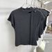 Solid Color Hollow Streamer Short-sleeved T-shirt Women's Summer Korean Slim-fitting And Thin Versatile Design Sense Niche Ins Style Top_ecoleips.com