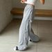 Voya Women's European And American Street Style Loose Casual Spring/Summer New High-Waisted Long-length Skate Pants
_ecoleips.com