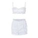 European And American Hot-Selling Women's 2024 Summer New Fashion Sexy Strapless Tube Top Slim Pleated Shorts Set_ecoleips.com