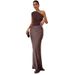 Cross-border Foreign Trade European And American 2025 New Solid Color Asymmetrical Neck Sleeveless Open-back_ecoleips.com