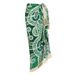 Women's Ethnic Print One Piece Swimsuit – Green Bohemian Style Bathing Suit With Adjustable Straps For Beach & Pool_ecoleips.com