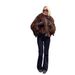 Women's Popular V-neck Faux Fur Coat, Short Eco-friendly Fox Leather Jacket, Retro Style Winter Pocket Coat, Street Fashion Style._ecoleips.com