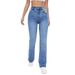 Aria Basics Factory Direct 2025 New High-Waisted Straight-Leg Light Blue Women's Jeans, Selected For Cross-Border Foreign Trade_ecoleips.com