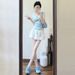 K New Fluffy Floral Bud Half Skirt For Women With A High Waist And Slimming A-line Ballet Pants Skirt_ecoleips.com