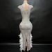 Women's Clothing Performance Costume Sleeveless Feather Full Diamond Slim Dress Singer Celebrity Party Banquet Party Dress_ecoleips.com