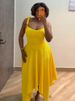 K Women's New Sweet And Fresh Solid Color Tank Top High Waisted Skirt Two-piece Set_ecoleips.com