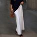 Women's Elegant High Waist Drawstring Tie Solid Color Satin Midi Skirt – Spring Summer Casual Gown 2026_ecoleips.com