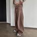 High Waist Straight Leg Jeans For Women – Vintage Washed Brown Denim Pants (Relaxed Fit, 90% Cotton, No Stretch, S-XL, Coffee Gradient)_ecoleips.com
