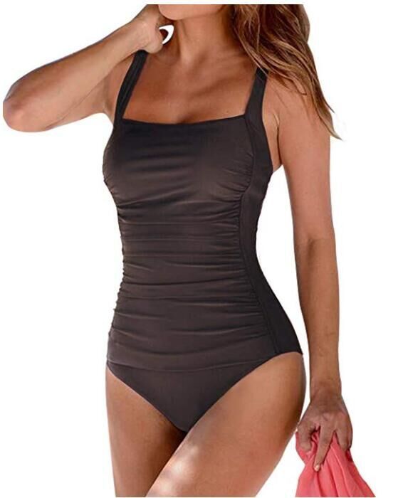 Tengwei Solid Color Sexy One Piece Swimsuit Women's Swimwear_ecoleips.com