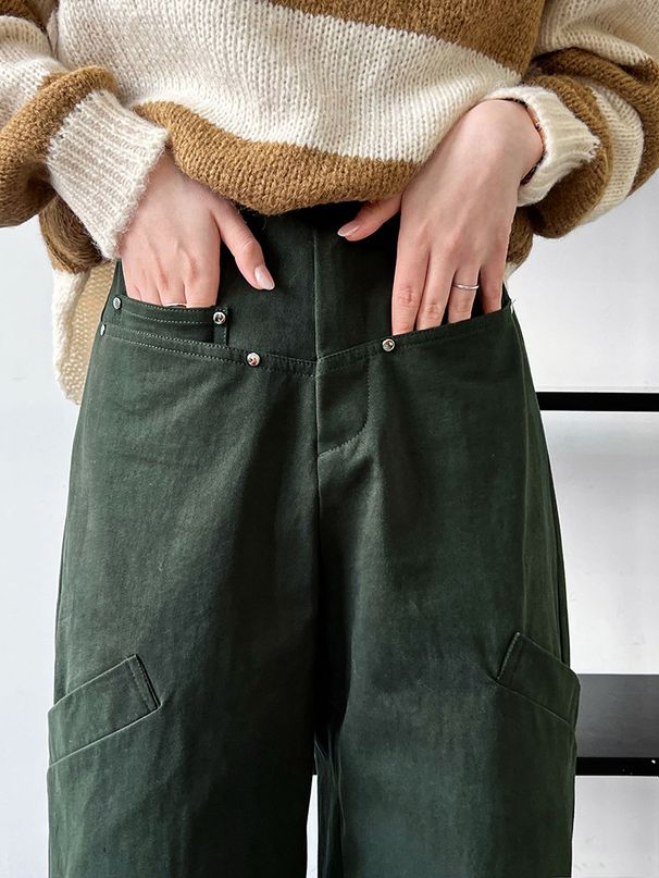 2025s Luxi American Style Cargo For Women 2025 Autumn New Slim Loose High Waist Floor-Length Straight Casual Pants 1726_ecoleips.com
