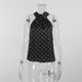 2025 Autumn New Cross-Border Design American Hot Girl Style Acetate Polka Dot Tie-Neck Camisole For Women_ecoleips.com