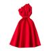 Women's Retro Elegant Slimming Strapless Dress American Style Thin Luxury Three Dimensional Petal Edge Full Skirt_ecoleips.com