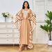 Women's Arab Robe Long Dress With Rhinestone Batwing Sleeves New Style Middle Eastern Fashion Muslim Clothing_ecoleips.com