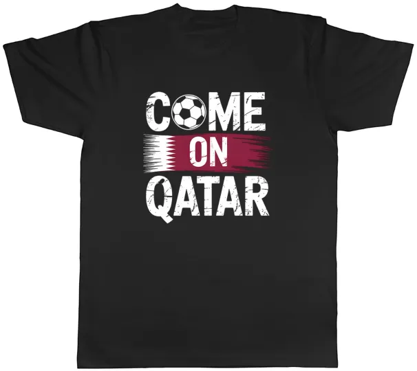Women's T-Shirts Come On Qatar Supporter Football Fan Mens T-Shirt Tee Gift Top_ecoleips.com