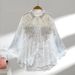 Chic Women's Luxury Inspired Sophisticated Heavily Embroidered Beaded Sequined Lantern Sleeve Loose Fitting Long Sleeve Blouse Outerwear_ecoleips.com