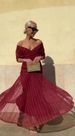 Cross-border 2025 European American Spring/Summer New Bohemian Style V-neck Mesh Oversized Skirt With Long Sleeves And_ecoleips.com