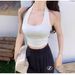 Sweet & Spicy Halter Neck Crop Top – Sexy Backless Ribbed Tank For Women, Breathable Cotton Blend, Perfect For Layering Or Solo Wear_ecoleips.com