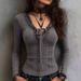 2026 Cross-border European And American Independent Site Western Style Tight V-neck Ruffle T-shirt For_ecoleips.com