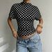 Summer New Women's Polka Dot Print Short Top T-Shirt Hot Girl Clothing_ecoleips.com