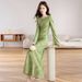 Autumn Women's French Retro Temperament Print Slimming Slim Long Sleeve Dress Skirt Wholesale_ecoleips.com