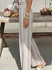 Casual Style Women's Striped Lace-up Wide-leg Pants, Thin And Breathable, Striped Printing, High Waist And Loose, Daily Commuting_ecoleips.com