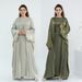 Voya Women's Elegant Solid Color Two-piece Set Sleeveless Dress With Cardigan Jacket, With Belt And No Pockets_ecoleips.com